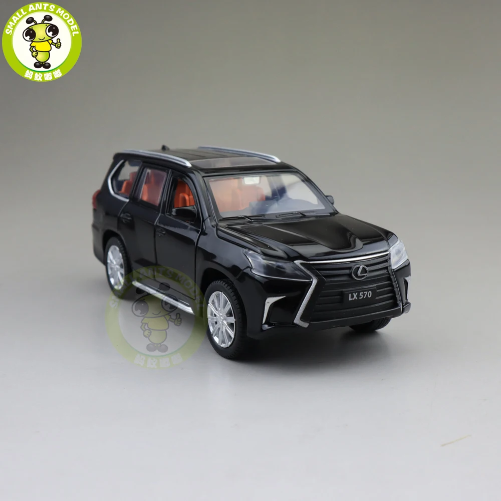 1/32 JACKIEKIM LX570 SUV литая под давлением Модель автомобиля игрушки для детей звуковое освещение вытяжной автомобиль подарок для мальчиков и девочек