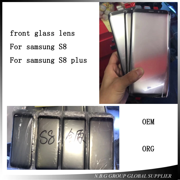 10 шт./лот для Samsung S8 s8Plus передний внешний экран стеклянная линза Замена galaxy s8plus