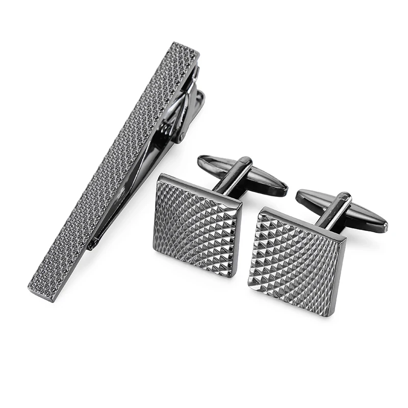 

Высококачественные модные брендовые Запонки Для Галстука Зажим для галстука черные металлические лазерные Запонки Зажим для галстука Новый дизайн Бесплатная доставка