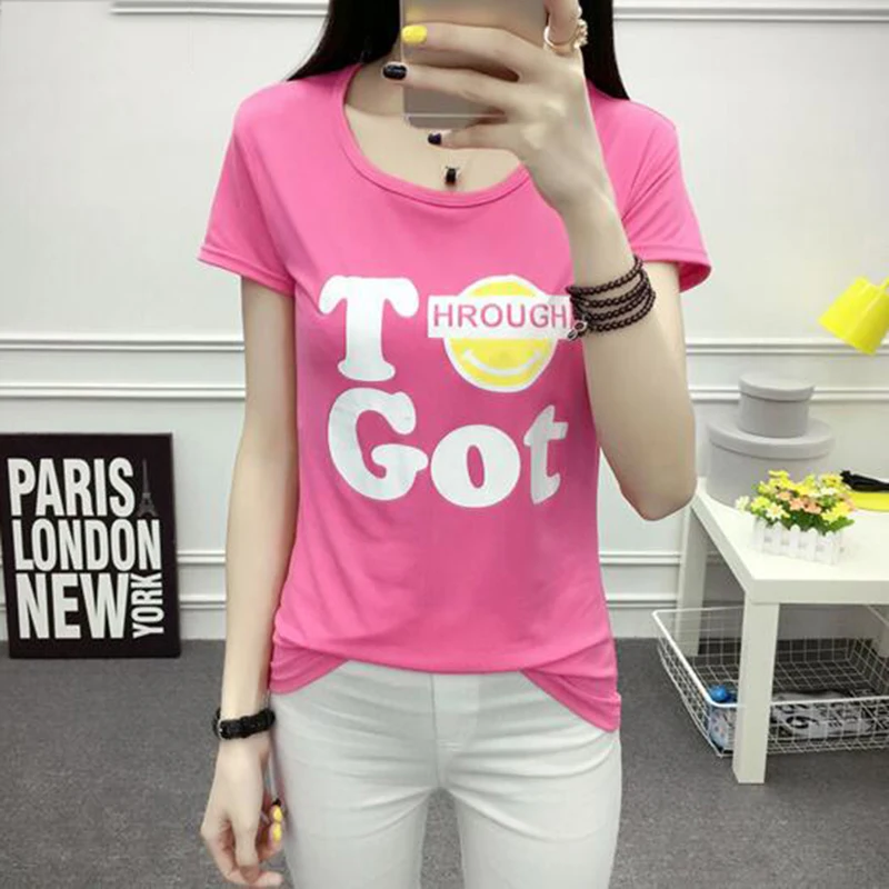 Футболка женская забавная с мультяшным принтом тонкая мягкая летняя | Женская