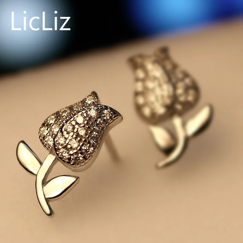 Женские серьги гвоздики из серебра 925 пробы с фианитом|Серьги-гвоздики| |