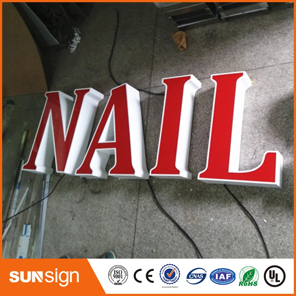 Frontlit Outdoor Stainless Steel Sign LED Channel Letter