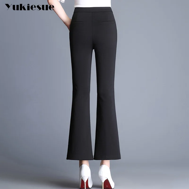 Брюки-клеш Женские с завышенной талией осень-весна 2022