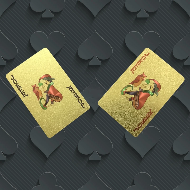 Моющиеся гибкие творческие 24 K золотые игральные карты для покера игра колода