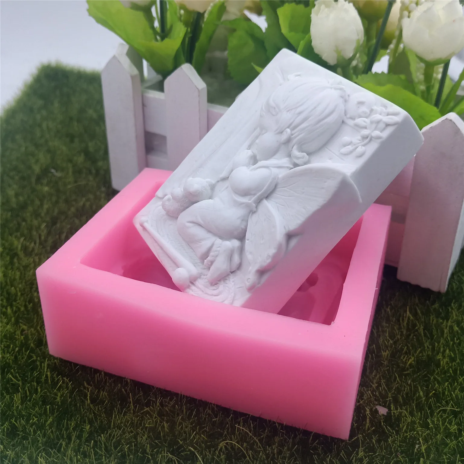 Формочки для мыла Angel Boy восковая смола рукоделия штукатурка 3D силиконовая форма