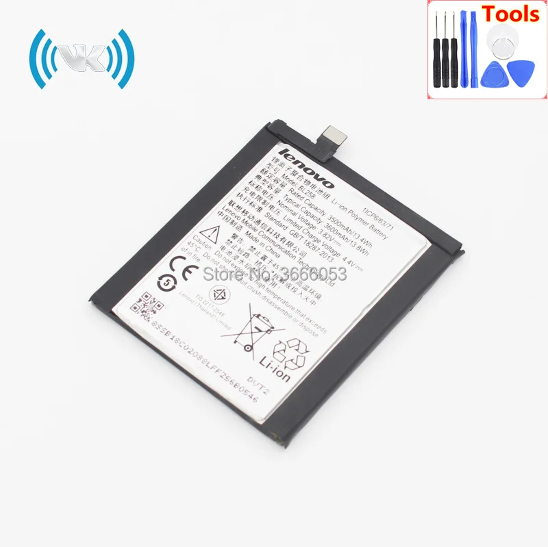 VK Новый 3500/3600mAh 13 4/8Wh 3 82 V BL258 мобильный аккумулятор для Lenovo Vibe X3 X3C50 X3C70 Lemon x3a40