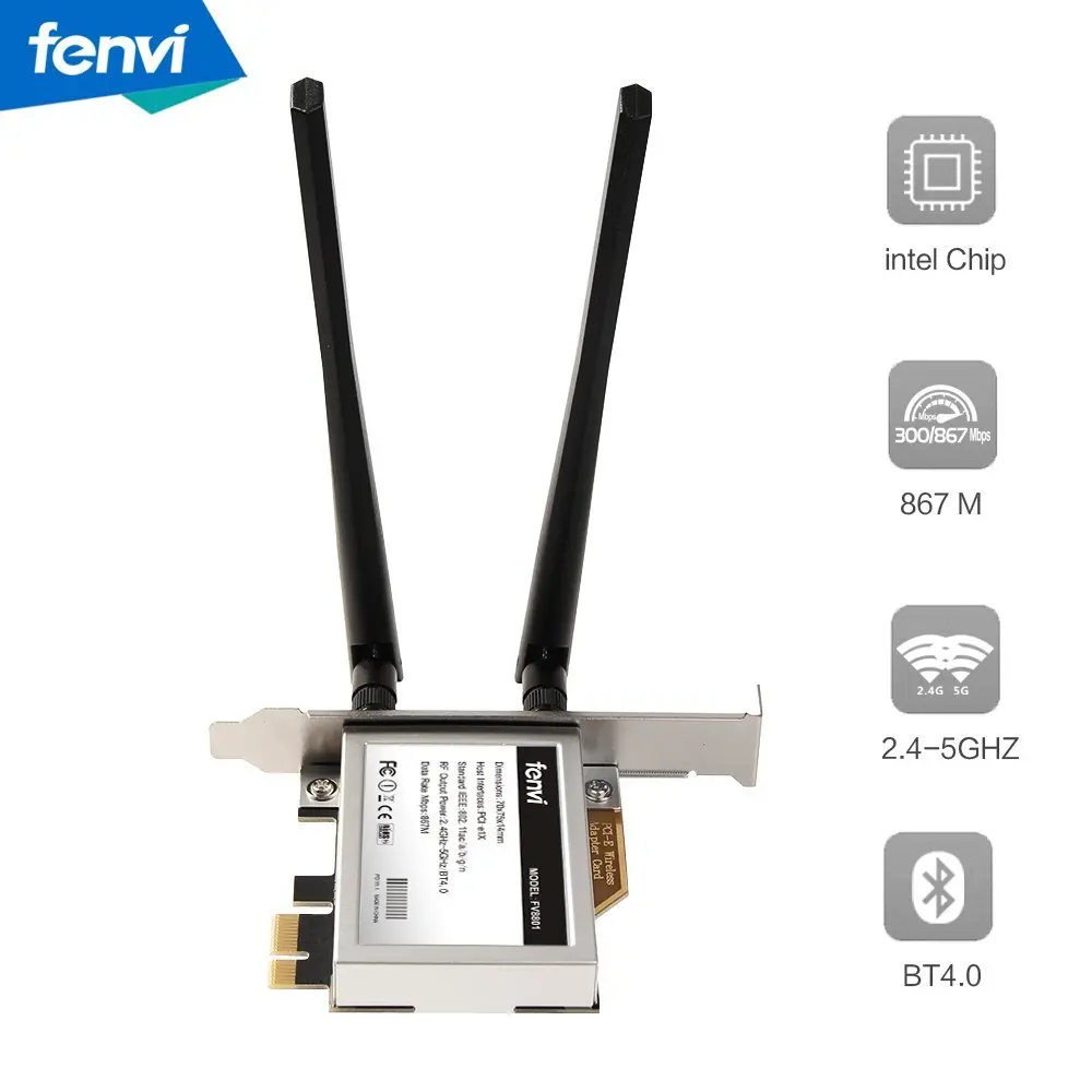 Настольный двухдиапазонный 1200 Мбит/с 802.11ac 7260NGW AC1200 беспроводной PCI E Wifi Bluetooth карта