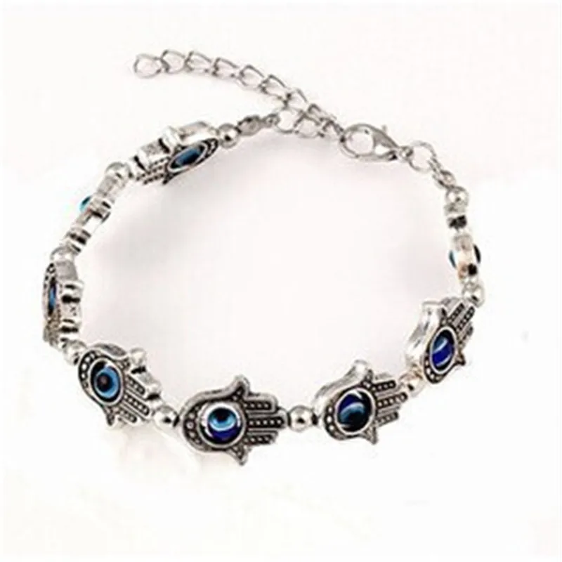 2017 Новый модный простой глаз хамса руки религиозные очаровательные синие Бусины