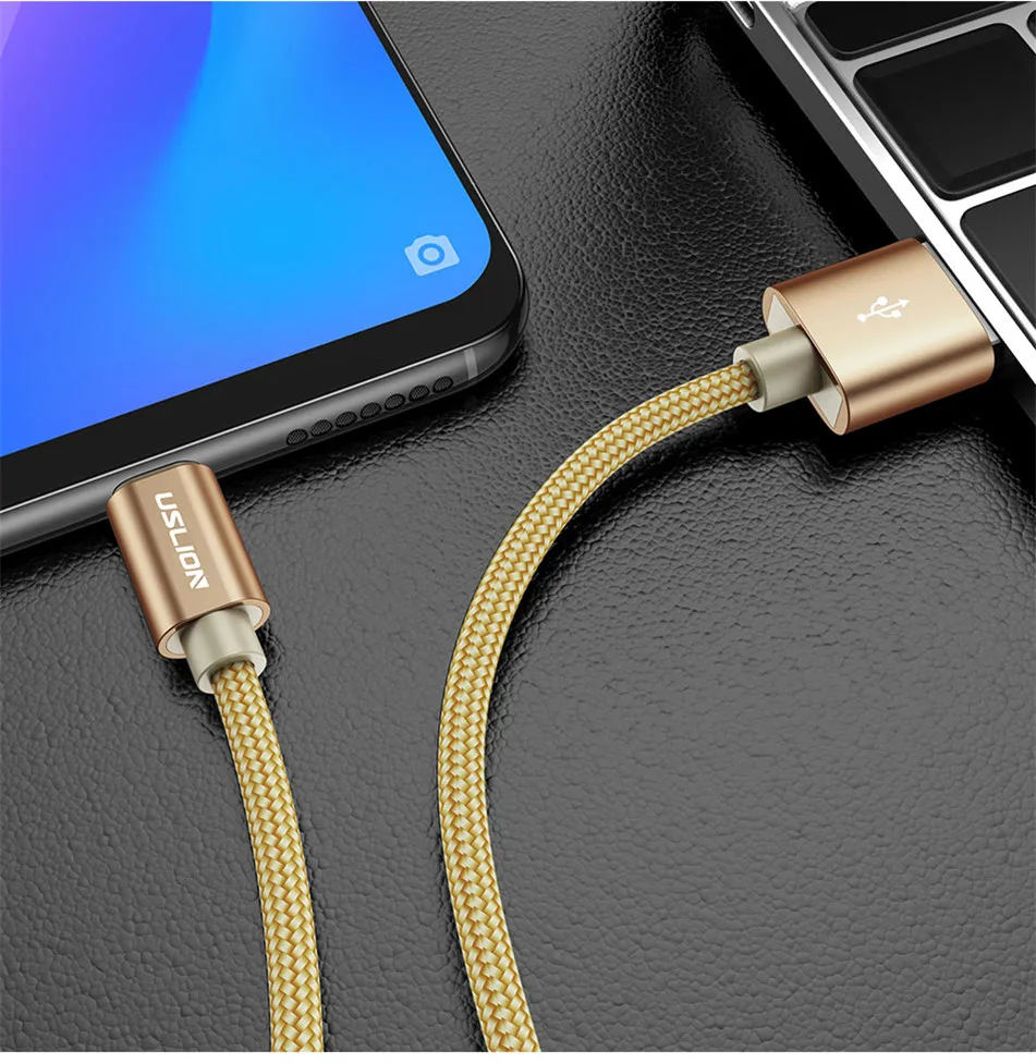USLION USB C кабель для huawei mate 20 Pro samsung S9 S8 usb type C кабель передачи данных для быстрой зарядки для Xiaomi Mi8 SE Oneplus 6 5T