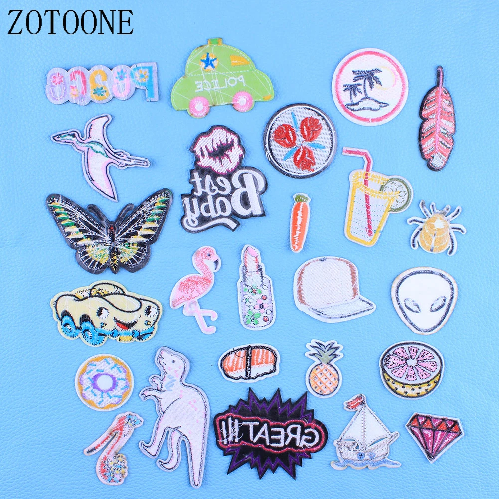 Аппликация ZOTOONE с ананасом наклейка для одежды вышивкой фруктов|Заплатки| |