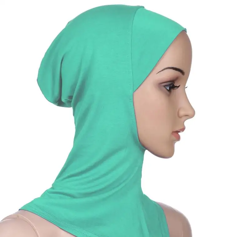 cornflowerblue Multicolor Full Cover Soft Modal Muslim Hijab Shawls Swimming Cap Women's Swimming Suit Islamic Underscarf Bikinis Beachwear Cap - Цвет: cornflowerblue