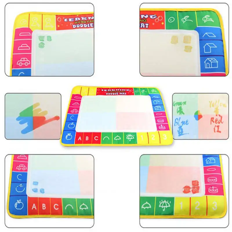 Новый водный коврик для рисования письма волшебная ручка каракули подарок 13-24