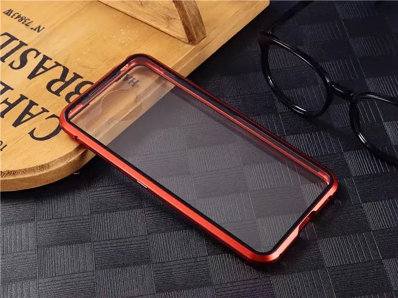 Red ДЛЯ Vivo NEX двойной дисплей двусторонний закаленное стекло Магнитная Адсорбция откидная крышка для Vivo NEX 2 Nex2 металлический бампер чехол - Цвет: Red