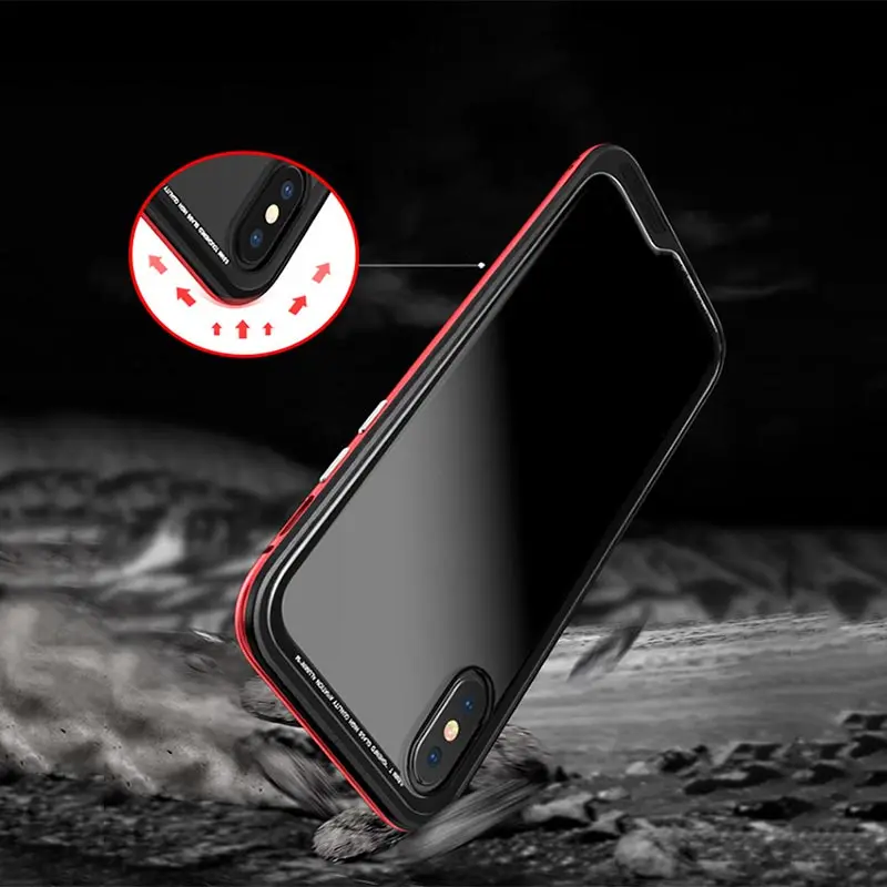Suntaiho Tempered Glass case for iPhone 7 plus XS MAX 8 XR Magnetic back Phone X Case |