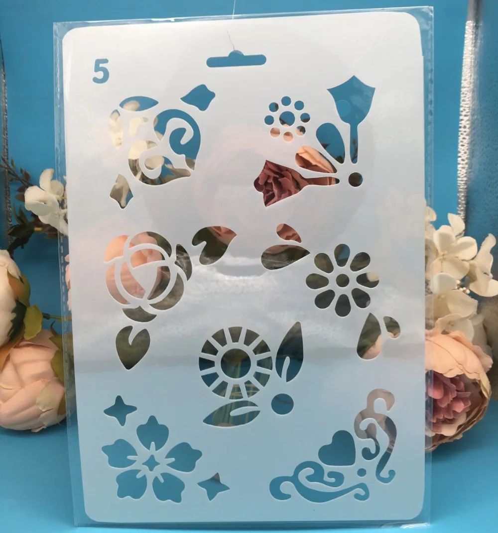 

27.5X19cm цветок лист DIY ремесло наслоение трафареты живопись штампованная для скрапбукинга тиснильный альбом шаблон бумажной карты