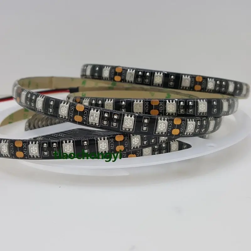 5 м оранжевый 600nm SMD 5050 300 светодиоды полосы света лампы 12VDC Black PCB водонепроницаемый