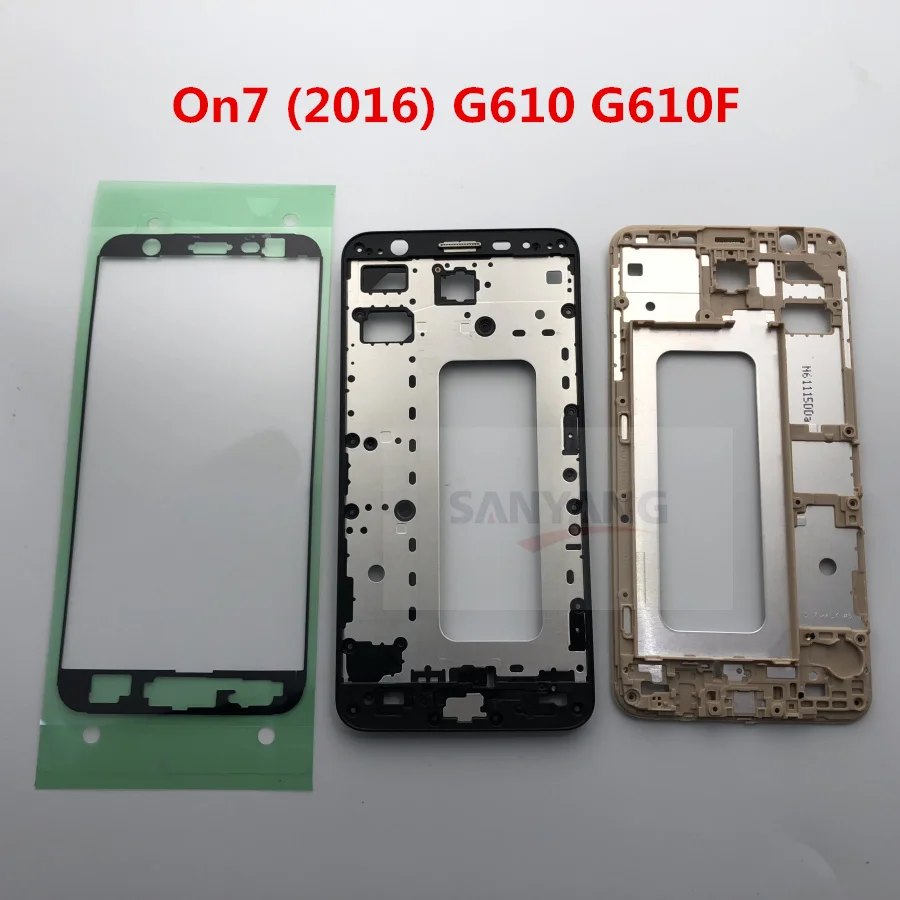 Для Samsung Galaxy J7 Prime / On7 (2016) G610 G610F передняя рамка корпуса ЖК-панель сменная часть