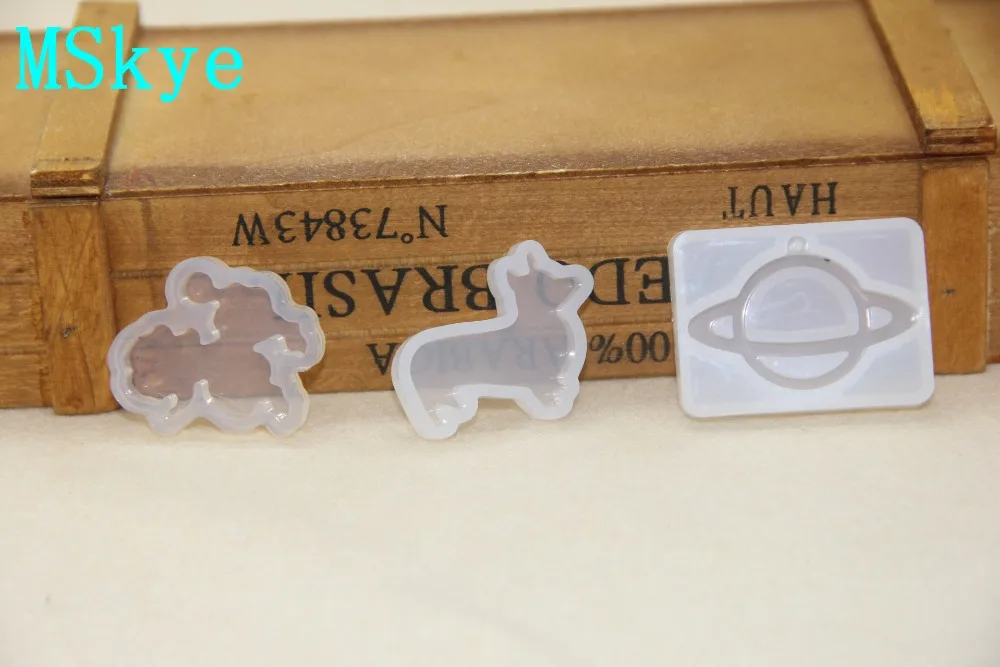 Mskye Diy кристальная резинка силиконовая форма Сатурн планета капля камедь