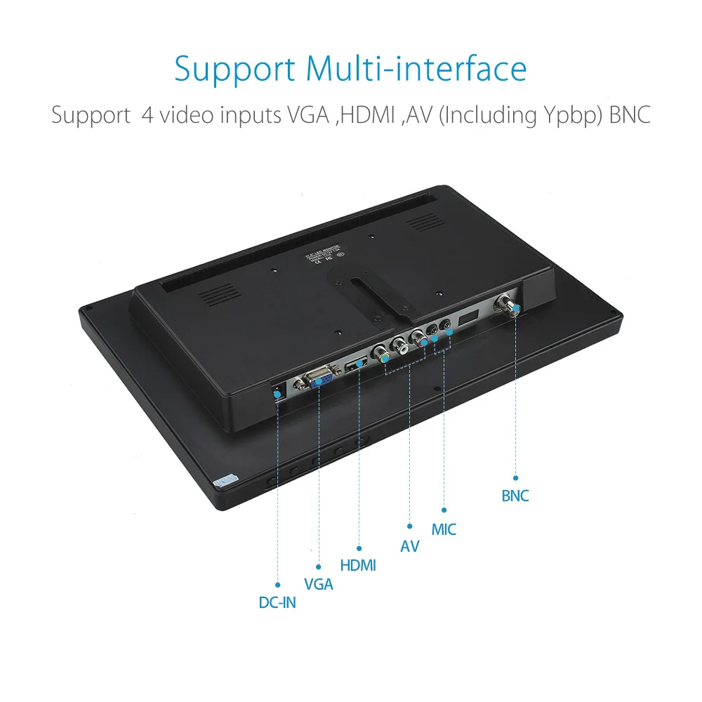 Eyoyo 11.6 дюймов HDML ЖК дисплей Мониторы HD 1366*768 TFT видео VGA BNC AV аудио для DSLR PC CCTV DVD|lcd