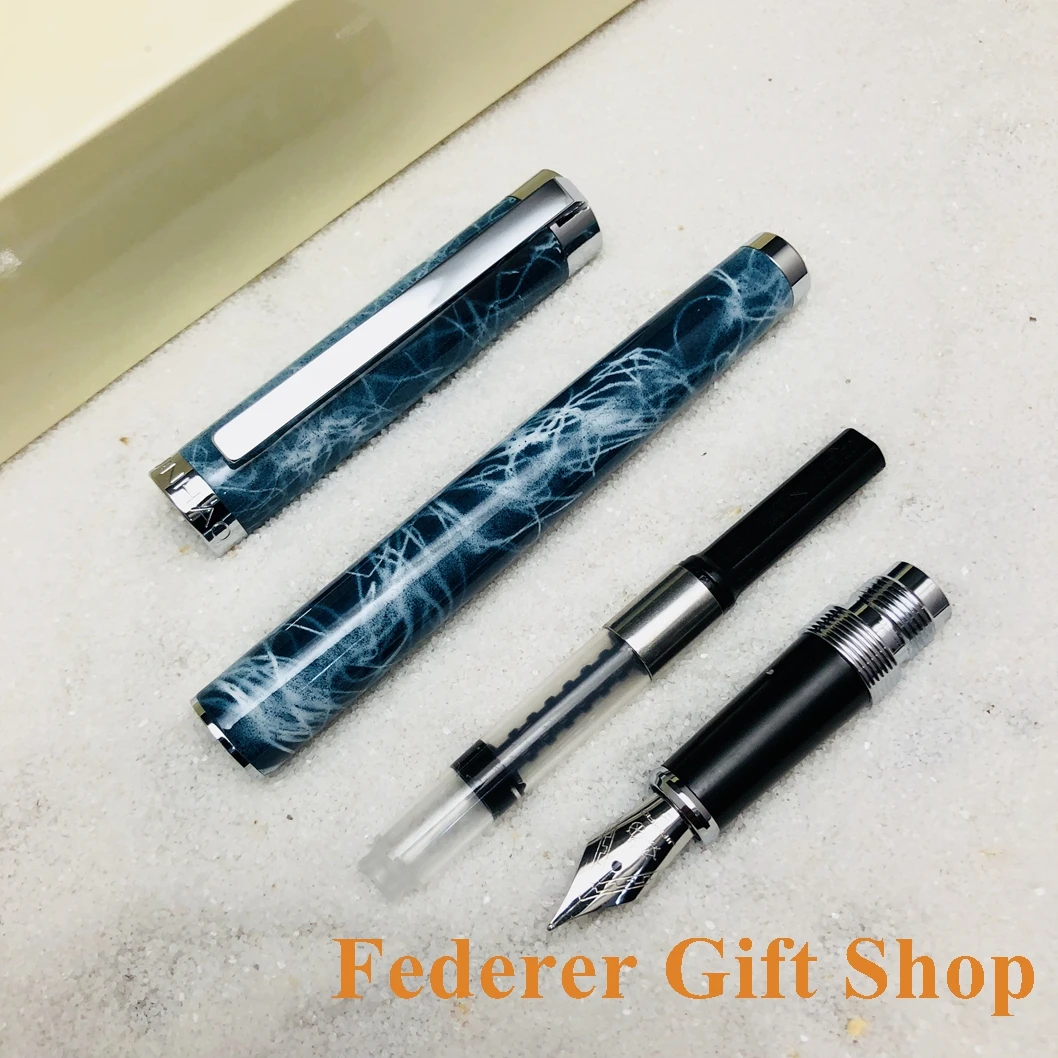 Перьевые ручки Jinhao L155 цветная металлическая подарочная Серебряная ручка с