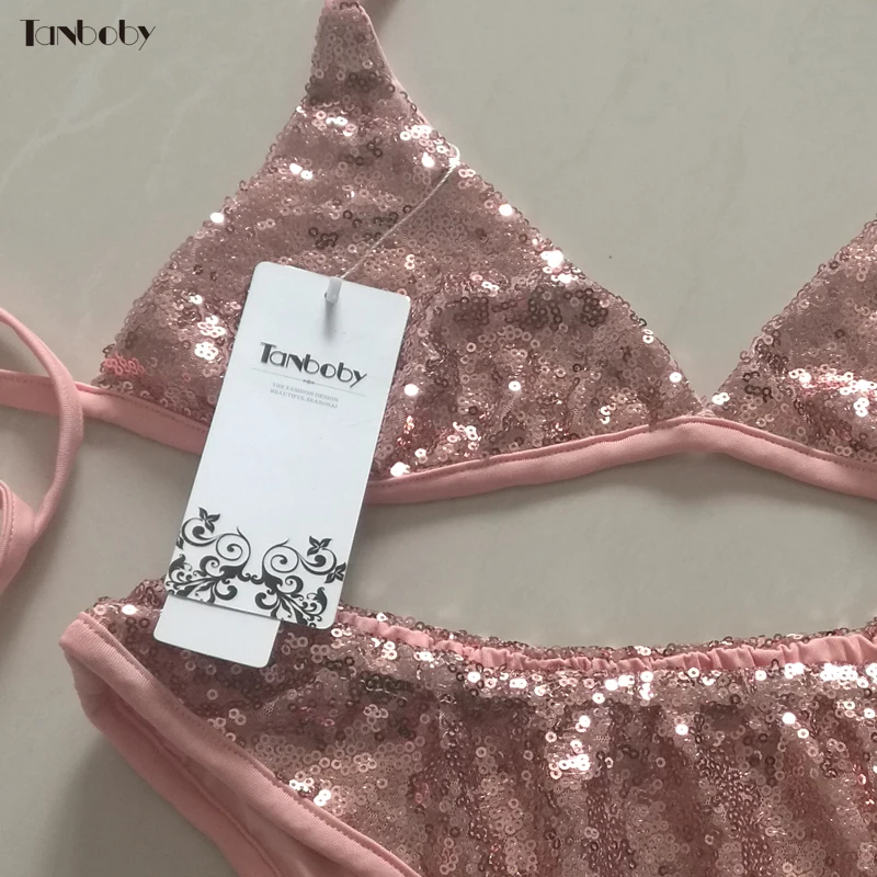 Пикантные блестки Купальники женские бикини 2017 новые Maillot De Bain пляжные