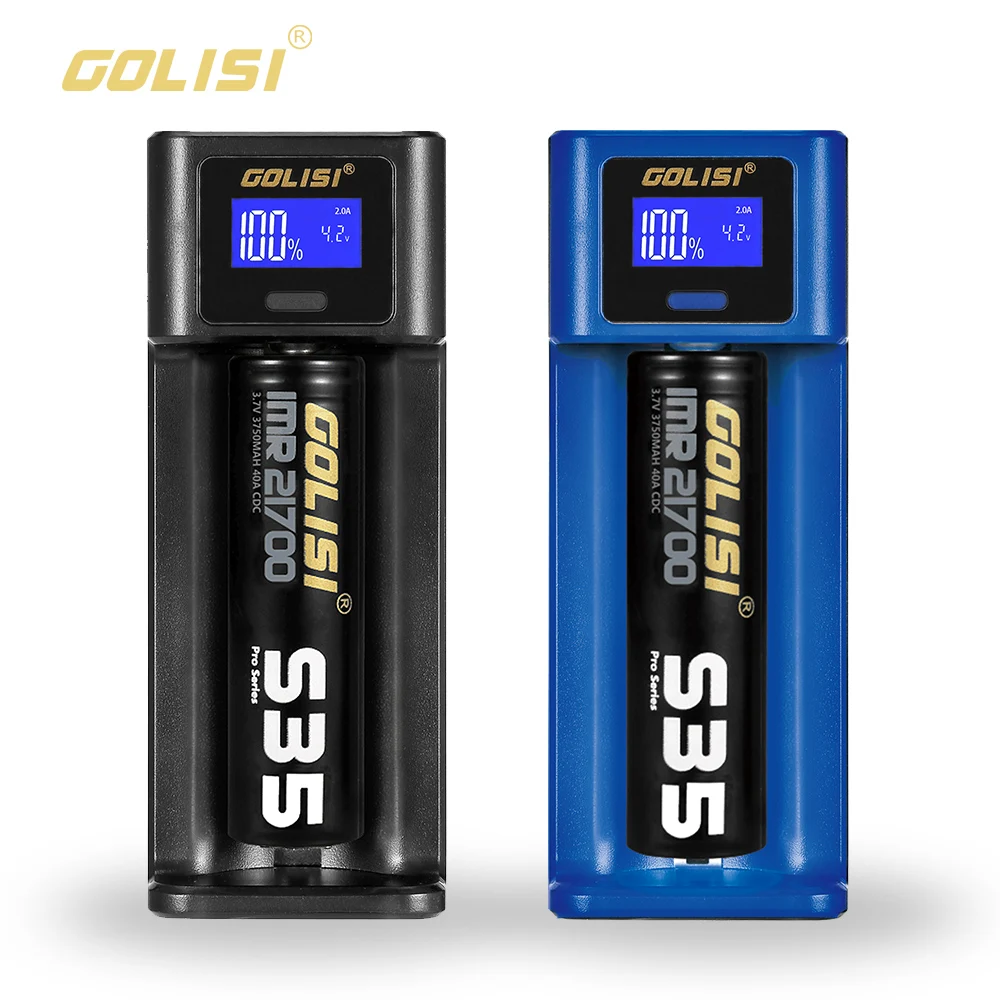 1 шт. GOLISI I1 зарядное устройство с одним слотом DC 5 В/2A активация 0 В литиевая батарея