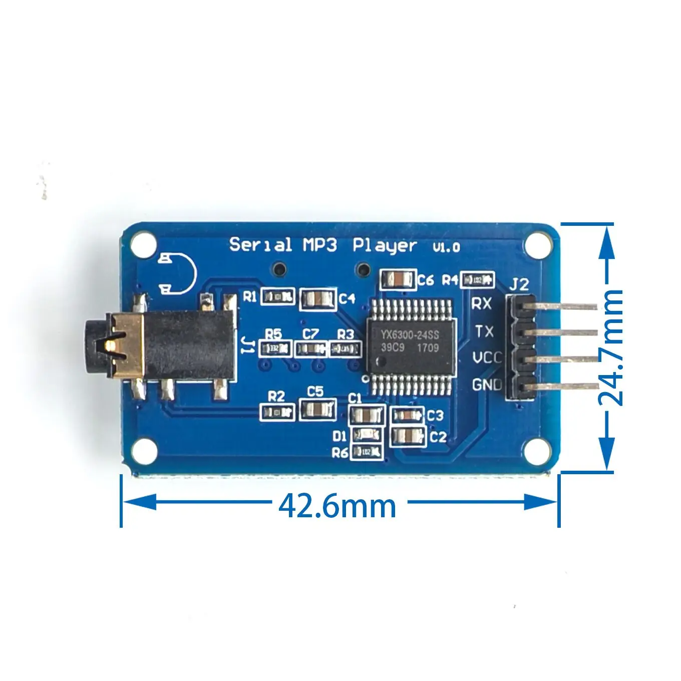 10 шт./лот YX6300 UART управление серийный MP3 музыкальный плеер модуль AVR/ARM/PIC для