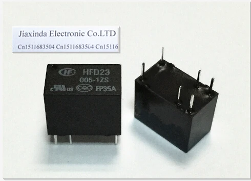 

HOT NEW relay HFD23F-005-1ZS JRC-23F HFD23F 005-1ZS 5VDC DC5V 5V 2A DIP6