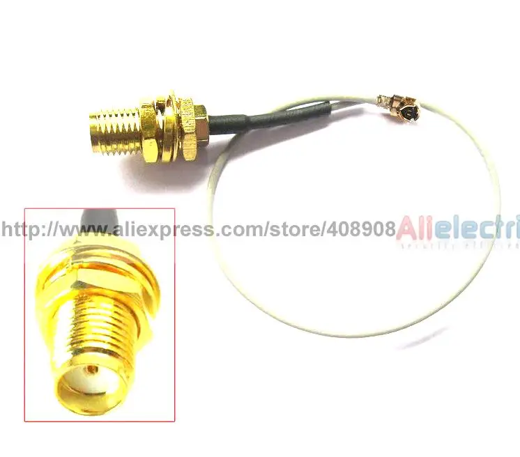 30pcs SMA Female w Pin to IPX U FL 1 13 Conversion Antenna WiFi SMA Cables 20cm