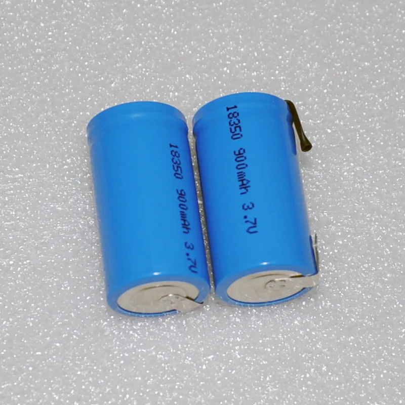 2 шт 3,7 v INR 18350 перезаряжаемый литий-ионный аккумулятор 900MAH для светодиодный фонарик и динамик - Цвет: 2pcs batteries