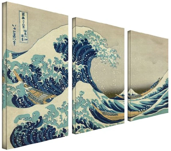 

3 Pieces Picture Painting Wall Art Room Decor Print Poster Abstract the waves Wall Pictures for Living Room Canvas Painting
