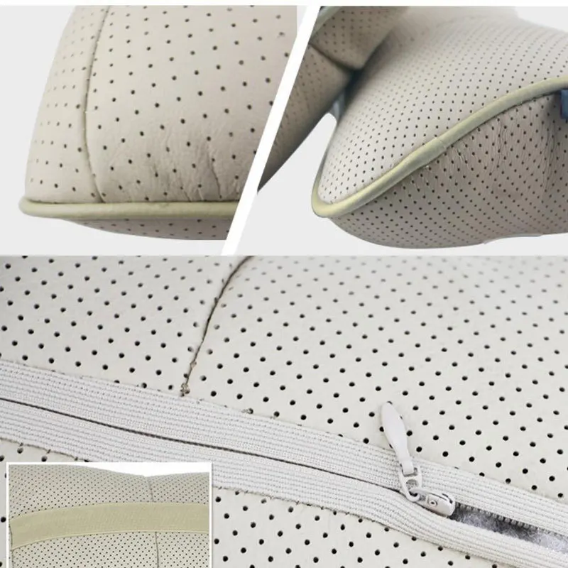 Кожа Подушка из 2 предметов стайлинга автомобилей шеи Глава подголовник Чехлы