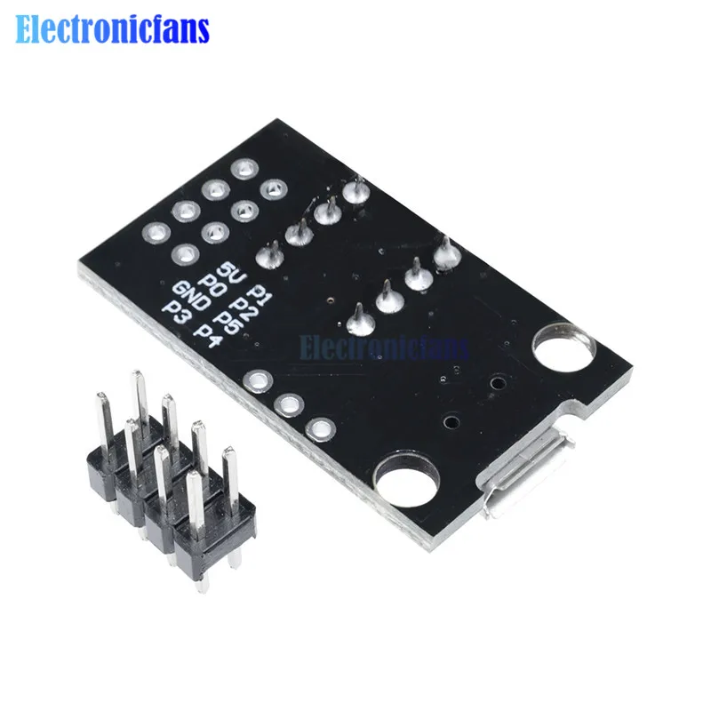 Подключаемая неизолированная плата для разработки ATtiny13A ATtiny25 ATtiny45 ATtiny85 редактор