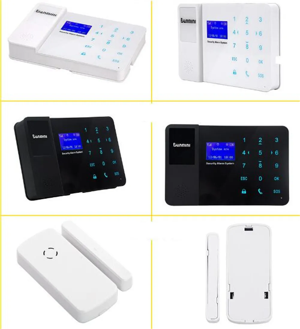 GSM Alarm System With Smoke Sensor 5PIR Detector 10 Door Contact 5 Remote Controller