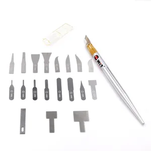 Набор художественных ножей W900, набор инструментов для резьбы, ручной работы, ремонта, резки, BGA, хобби, лопастей, припоя с 2 лезвиями и 18 страницами