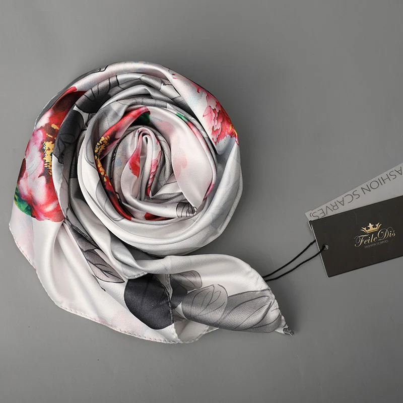 

[FEILEDIS] 2017 Silk Scarf Fashion Women's Shawl Multi-purpose Scarf Double-sided Replacement Use Scarf Series FD020