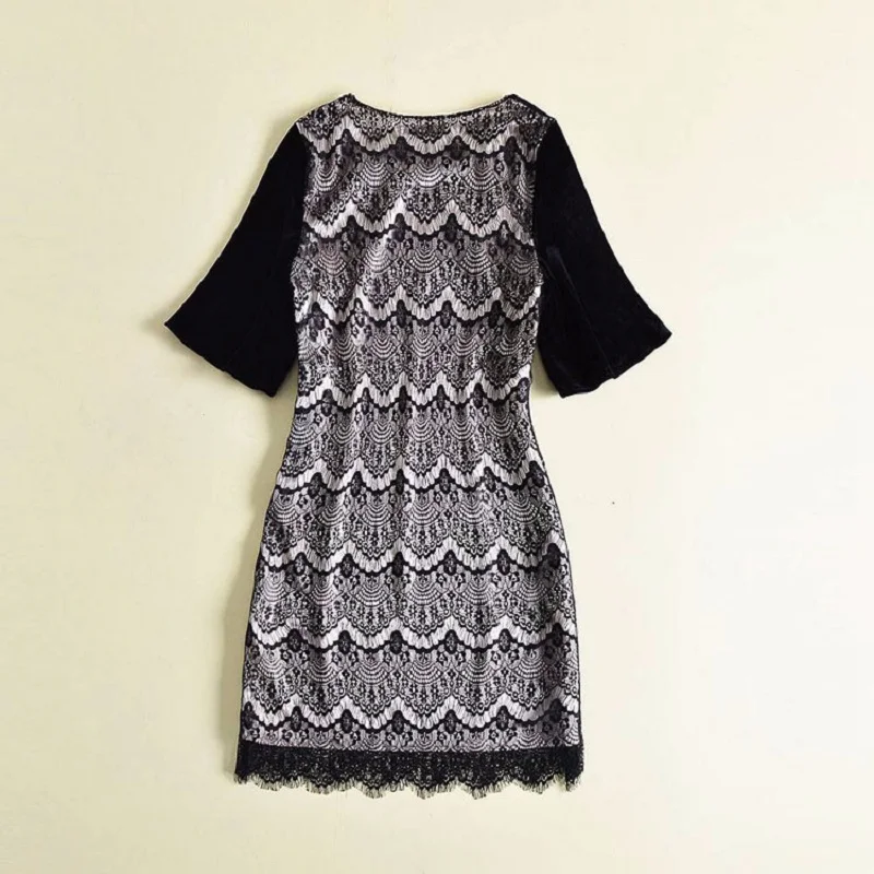 Vestidos Кружево платье элегантный Для женщин Короткие Пром Офис тонкий Платья для