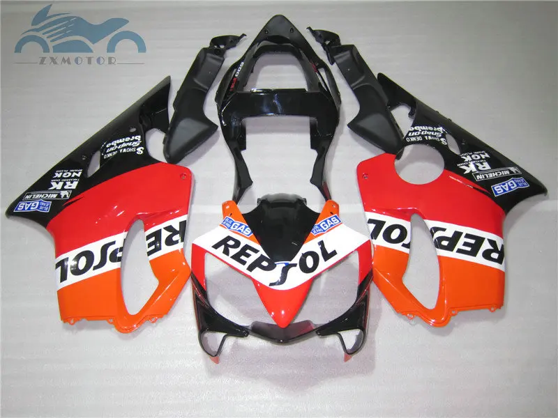 Free Customized Injection mold for 2001 2002 2003 CBR600F4i orange repsol fairings 01 02 03 CBR600 F4i body repair fairing parts |