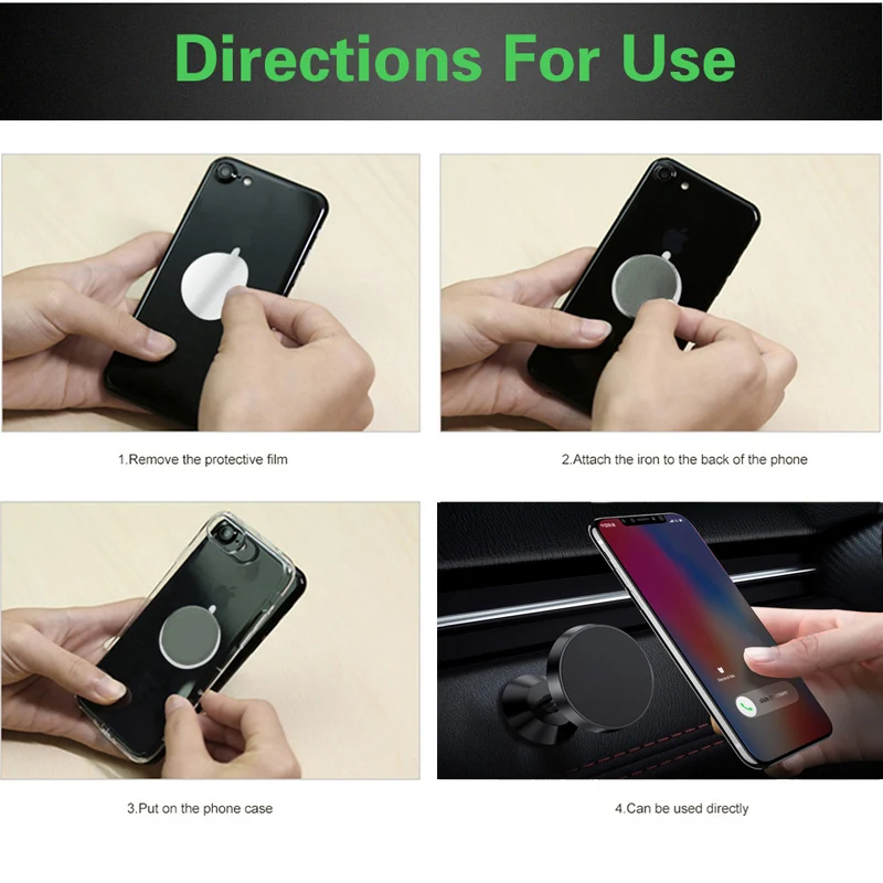 Магнитный автомобильный держатель для телефона с поворотом на 360 градусов