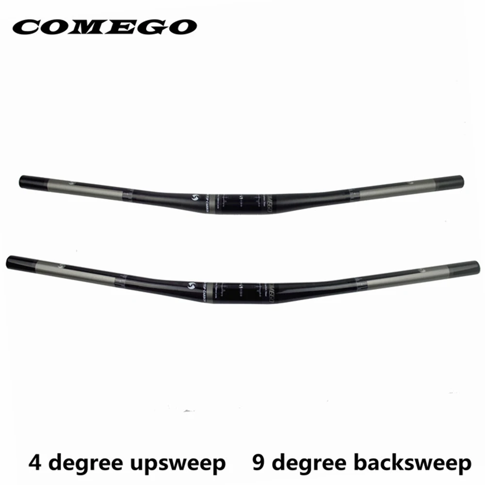 

Comego full carbon fiber bicycle handlebar mtb bar bicycle accessories flat 31.8*690/720mm 4 upsweep 9backsweep