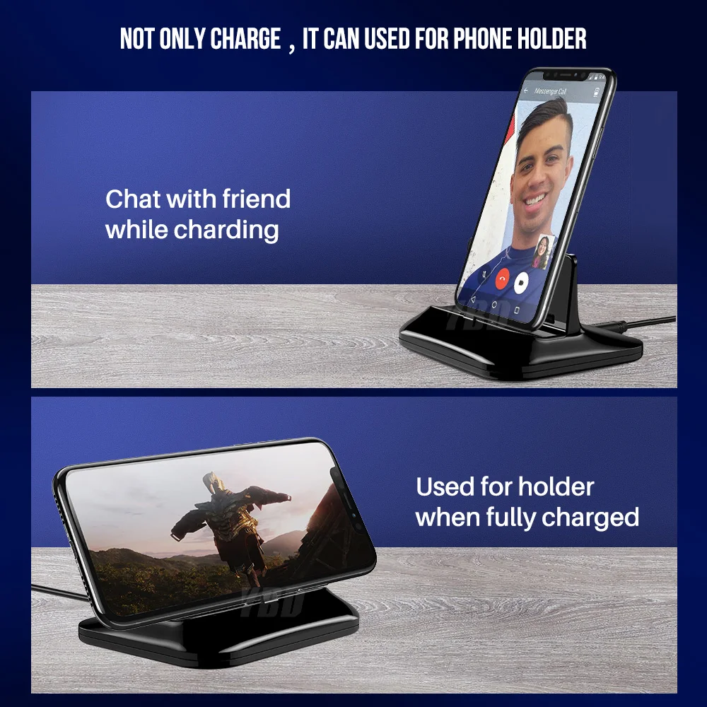 Магнитное зарядное устройство YBD для iPhone Huawei док станция Samsung Xiaomi Android Type C Micro Stand