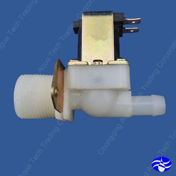 Пластиковые водяные электромагнитные клапаны вход 1/2 дюйма выходной порт 10 мм