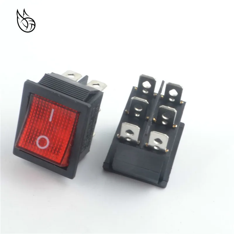 2 шт. латунные запасные части освещены 6 контакты кулисный переключатель с