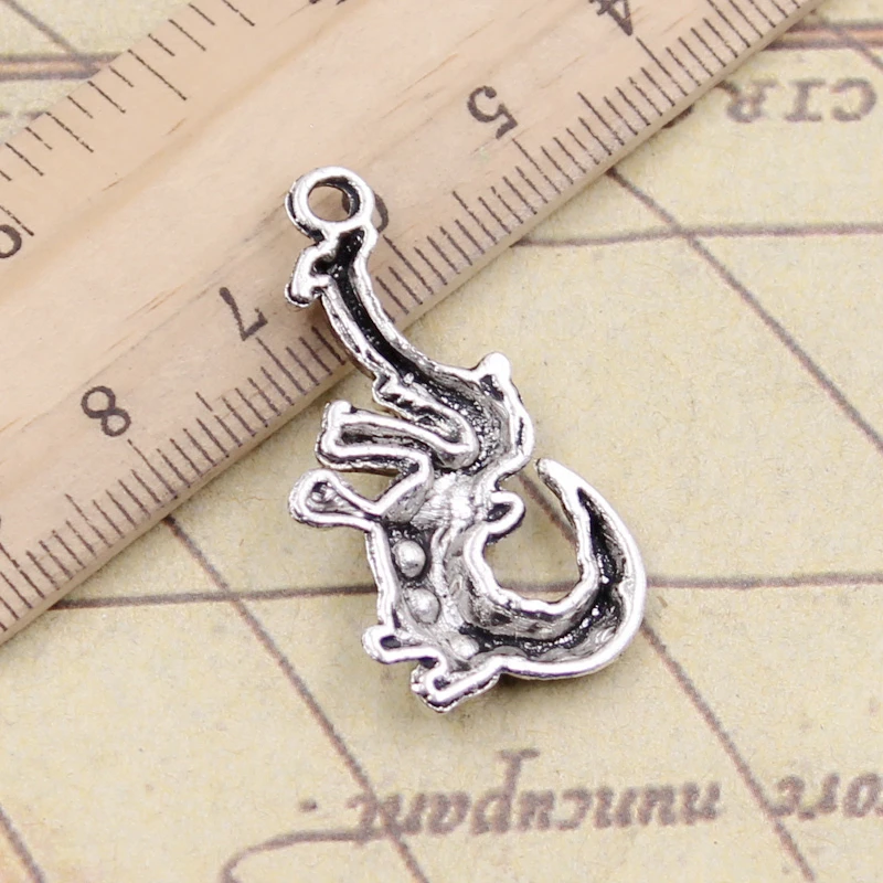 10pcs Charms Alligator Crocodile 34x18mm Tibetan Silver Color Pendants Antique Jewelry Making DIY Handmade Craft | Украшения и