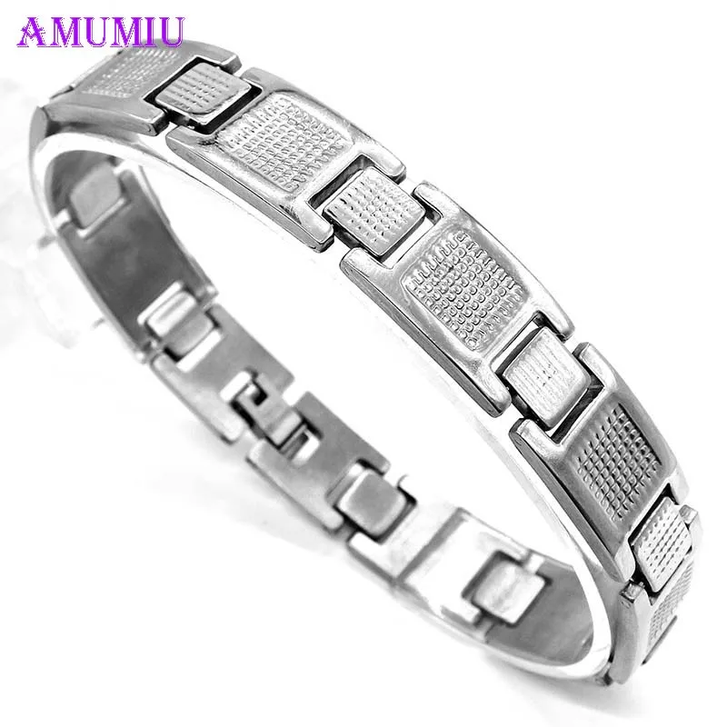 

AMUMIU Bracelets for Women Stainless Steel Custome Personalized ID Bracelet Name Bangles Femme B046