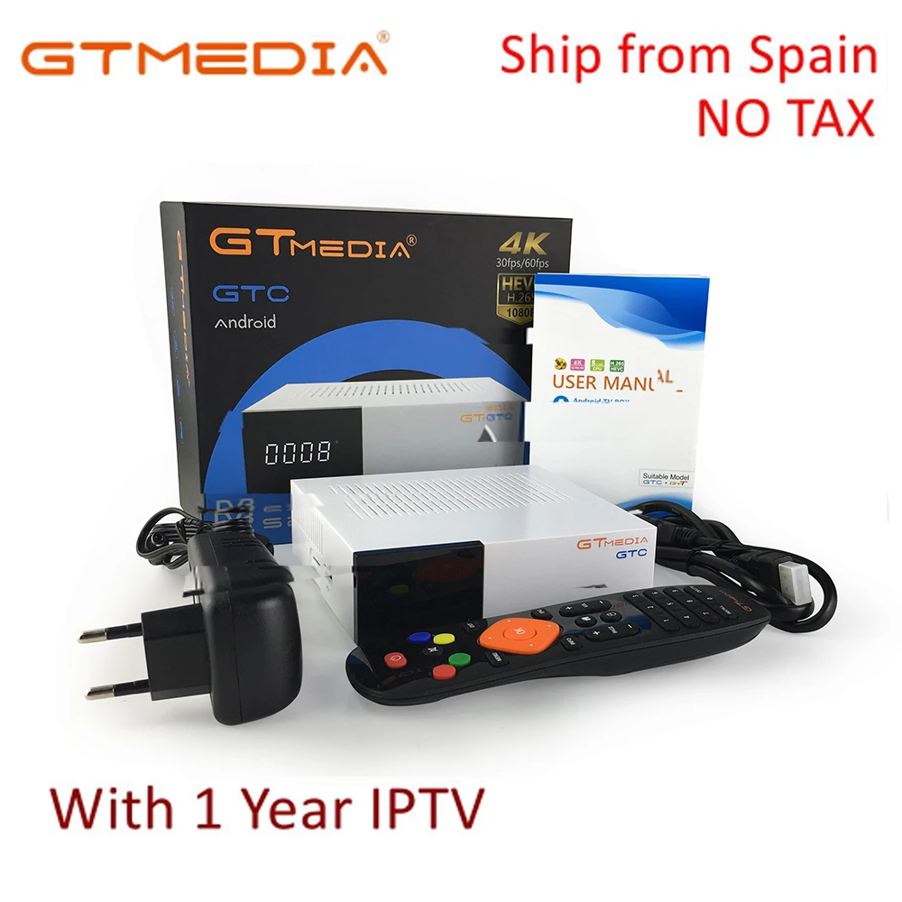 Freesat/GTmedia GTC спутниковый ресивер DVB-T2/S2/кабель ISDBT android 6,0 2 ГБ 16 ГБ+ 1 год IP tv/cccam декодер PK X96MIMI tv BOX