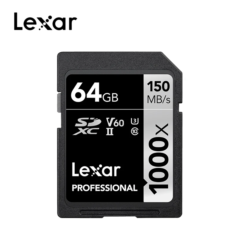 Карта памяти Lexar оригинальная карта SD 32 ГБ 1000x 150 МБ/с./с 128 16 64 Class10 U3 SDHC SDXC|Карты