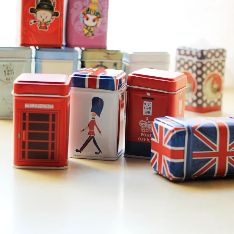 1 шт. винтажная Красивая цветная Сакура Цветочная пасторальная железная коробка