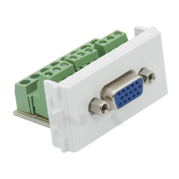 

Настенная пластина с коннектором VGA 3 + 9 с винтовым соединением сзади