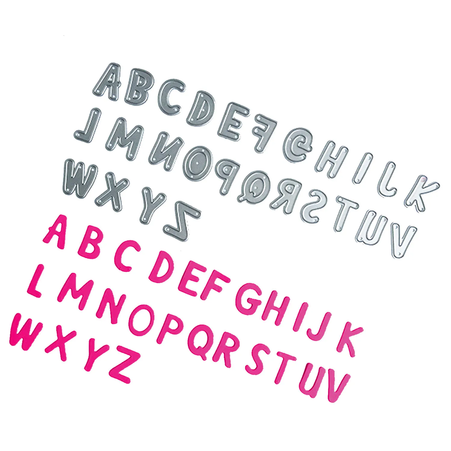 26 шт Алфавит металла серии Сталь Трафаретный вырубной штамп комплект трафареты с